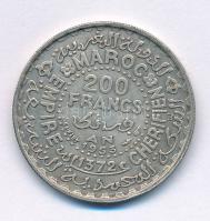 Marokkó 1953. 200Fr Ag "V. Mohamed" T:XF Morocco 1953. 200 Francs Ag "Mohammed V" C:XF Krause Y#53
