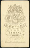 1880-1890 Anya gyermekével, vizitkártya Edmund Violand nagyszombati (Tyrnau, Trnava) műterméből, jó ...