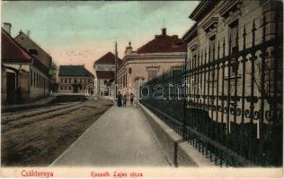 1909 Csáktornya, Cakovec; Kossuth Lajos utca, Zrínyi szálloda. Fischel Fülöp (Strausz Sándor) kiadása / street view, hotel (fl)
