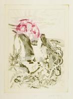 Zala Tibor (1920-2004): Odisseia III. Rézkarc, papír. Jelzett. Művészpéldány E.A. jelzéssel. Hátoldalán próbanyomat II bélyegzéssel. 39,5x29 cm