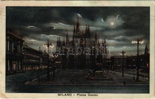 1929 Milano, Piazza del Duomo / square, dom at night (tiny tears)