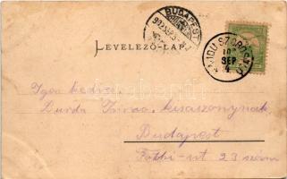 1902 Hajdúszoboszló, Szoboszló; Református templom, Vasút utca, Kerekes Kálmán üzlete. Farkas György...