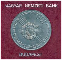 1982. 100Ft Cu-Ni "Labdarúgó világbajnokság 1982" műbőr tokban, tanúsítvánnyal T:AU Adamo EM68