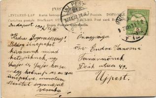 1907 Boldog Húsvéti Ünnepeket! / Easter greeting postcard with child, rabbits and eggs. photo (EK)