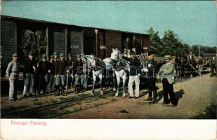 Fourage-Fassung / K.u.K. military, transportation of fodder for horses (EB)