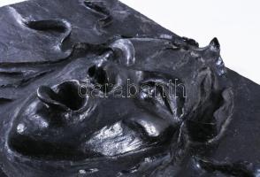 Horetzky (1969-): Medúza fej vízköpő. Patinázott bronz faliplakett, falikútnak is felszerelhető, cca...