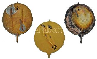 1960. "Hadsereg Bajnokság" (3xklf) zománcozott jelvények, arany, ezüst és bronz fokozat (4...