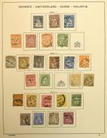 Svájc tartalmas gyűjtemény 1854-1981 Schaubek előnyomott albumban, csavaros borítóval. Magas katalógus érték!