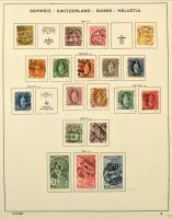 Svájc tartalmas gyűjtemény 1854-1981 Schaubek előnyomott albumban, csavaros borítóval. Magas katalóg...