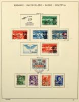 Svájc tartalmas gyűjtemény 1854-1981 Schaubek előnyomott albumban, csavaros borítóval. Magas katalóg...