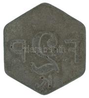 ~1900-1918. Budapest ~1900-1918. "Fővárosi Pavilon" 2K névértékű Fe bárca (28x32mm) T:XF