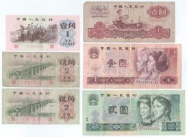 Kína 1960-1980. 1j-2Y (6db, 5xklf) T:XF-VG China 1960-1980. 1 Jiao - 2 Yuan (6pcs, 5xdiff) C:XF-VG