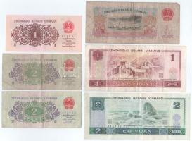 Kína 1960-1980. 1j-2Y (6db, 5xklf) T:XF-VG
China 1960-1980. 1 Jiao - 2 Yuan (6pcs, 5xdiff) C:XF-VG