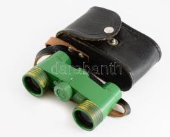 Szovjet színházi távcső, 6x10 cm, tokban