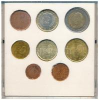 Spanyolország 1999. 1c-2E (8xklf) forgalmi összeállítás CD-tokban T:AU,XF patina
Spain 1999. 1 Cent...