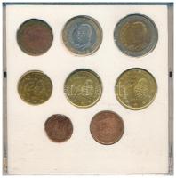 Spanyolország 2001. 1c-2E (8xklf) forgalmi összeállítás CD-tokban T:AU,XF patina
Spain 2001. 1 Cent...