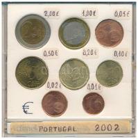 Portugália 2002. 1c-2E (8xklf) forgalmi összeállítás CD-tokban T:AU,XF patina Portugal 2002. 1 Cent - 2 Euro (8xdiff) coin set in CD case C:AU,XF patina