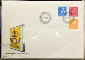 Svédország 1985-1997 92 db-os FDC gyűjtemény levélberakóban