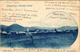 1900 Nagybánya, Baia Mare; látkép délről. Molnár Mihály kiadása / general view. Art Nouveau (fl)