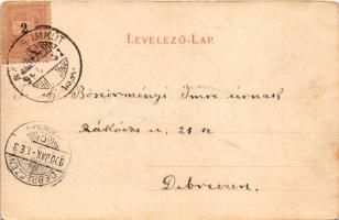 1900 Nagybánya, Baia Mare; látkép délről. Molnár Mihály kiadása / general view. Art Nouveau (fl)