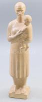 Győry Dezső (1908-1979): Anya gyermekével. Jelzett, mázhibával, m: 36 cm