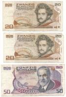 Ausztria 1986. 20Sch (2x) + 50Sch T:F,VG Austria 1986. 20 Schilling (2x) + 50 Schilling C:F,VG