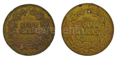 Németország DN "Fortuna / Spiel Marke" (2xklf) kétoldalas Cu zseton (22mm) T:VF, egyik lyuktömött Germany ND "Fortuna / Spiel Marke" (2xdiff) two-sided Cu token (22mm) C:VF, plugged hole