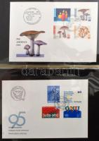 Svájc FDC gyűjtemény 1990-2003 470 db FDC, 3 db SAFE nagyméretű levélberakóban, dobozban