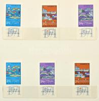 Száz éves a magyar bélyeg bőr kötésű postai ajándék berakó, benne a nemzetközi bélyegkiállításra meg...