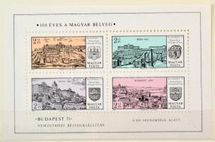 Száz éves a magyar bélyeg bőr kötésű postai ajándék berakó, benne a nemzetközi bélyegkiállításra meg...