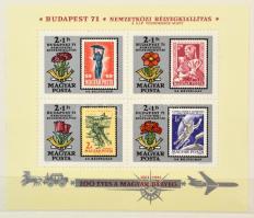 Száz éves a magyar bélyeg bőr kötésű postai ajándék berakó, benne a nemzetközi bélyegkiállításra meg...