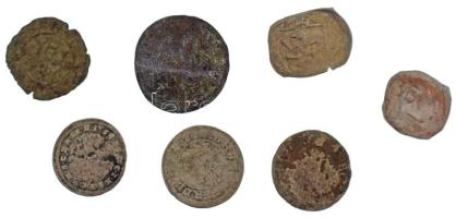 7db-os közép- és koraújkori Ag, billon és Cu érmetétel T:VF-VG 7pcs Ag, billon and Cu coin lot medieval and early modern ages C:VF-VG