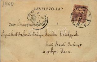 1900 Kolozsvár, Cluj; Siketnémák Intézete este holdfényben / Institute for the Deaf and Mute at nigh...