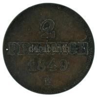 Német államok / Bajorország 1849. 2pf Cu "I. Lajos" T:VF German states / Bavaria 1849. 2 Pfennige Cu "Ludwig I" C:VF