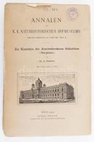 Annalen des K. K. Naturhistorischen Hofmuseums, 7 füzet. Wien, 1900, Alfred Hölder. Német nyelven. Kiadói papírkötés, változó állapotban, sérülésekkel, intézményi bélyegzőkkel.