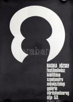 1980 Baska József festőművész kiállítása, Szentendre, Művésztelep Galéria, papír. Feltekerve. 65×47,5 cm