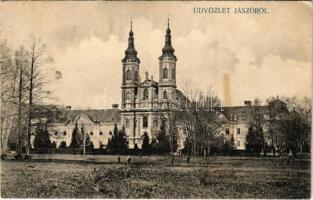 1910 Jászóváralja, Jasovsky Podzámok (Jászó, Jászóvár, Jasov); Premontrei kolostor, templom. Halász kiadása / monastery, church (fl)