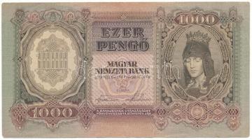 1943. 1000P "F 063 074130" T:F alsó él mentén szakadás Adamo P21