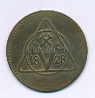 1828. "V" Cu bányapénz (30mm) T:VF 1828. "V" Cu mining token (30mm) C:VF