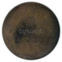 DN "Theresian Schacht" kétoldalas Fe bányász bárca, "4" értékkel (22,5mm) T:XF, ...