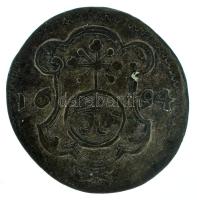 Német államok / Szászország 1694IK 1pf Ag "IV. János György" (0,29g) T:XF / 
German state...