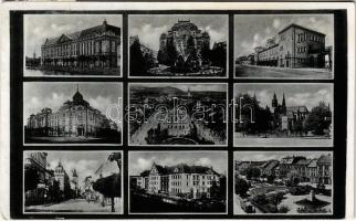 1938 Kassa, Kosice; mozaiklap 9 képpel. Fried / multi-view postcard with 10 images + "1938 KASSA VISSZATÉRT" So. Stpl (EK)