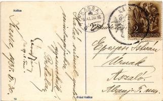 1938 Kassa, Kosice; mozaiklap 9 képpel. Fried / multi-view postcard with 10 images + "1938 KASS...