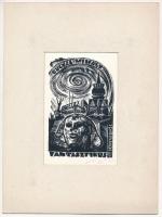 Nagy László Lázár (1935-2019): Gulyás Mihály fantasztikus könyveiből (ex libris). Fametszet, papír, ...