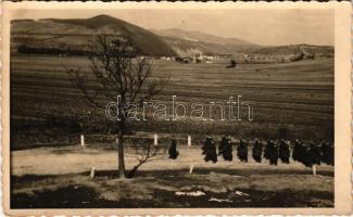 Hernádtihany, Téhány, Tahanovce (Kassa, Kosice); magyar katonák hazafelé éles lövészetről / Hungarian military, soldiers on the way home from live fire exercise. photo (fl)