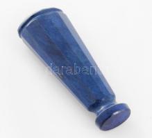 Antik kék ásvány pecsételő, vésetlen, h: 8,5 cm