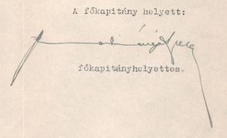 1942 Bp., Bartolomeidesz Ernő m. kir. államrendőrségi detektív számára küldött irat, főkapitányhelye...