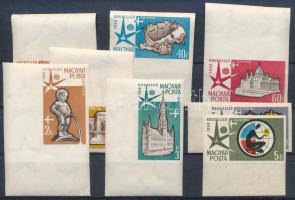 1958 Brüsszeli világkiállítás vágott ívszéli / ívsarki sor