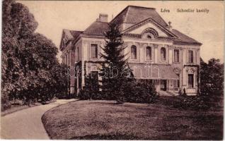 1918 Léva, Levice; Schoeller kastély. Schulcz Ignác kiadása / castle (Rb)