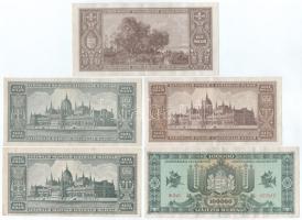 1945-1946. 100P - 100.000.000MP (8xklf,10db) T:XF-F szép papír
